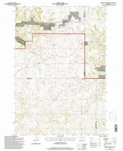 United States Geological Survey Hamilton Draw, MT (1995, 24000-Scale) digital map