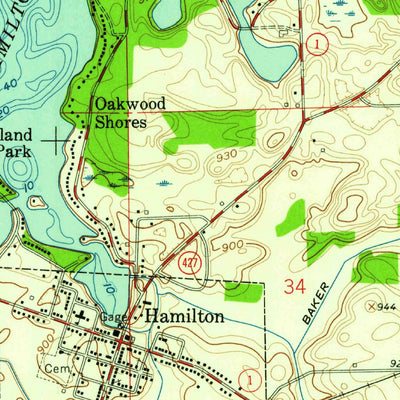 United States Geological Survey Hamilton, IN (1959, 24000-Scale) digital map