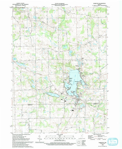 United States Geological Survey Hamilton, IN (1992, 24000-Scale) digital map