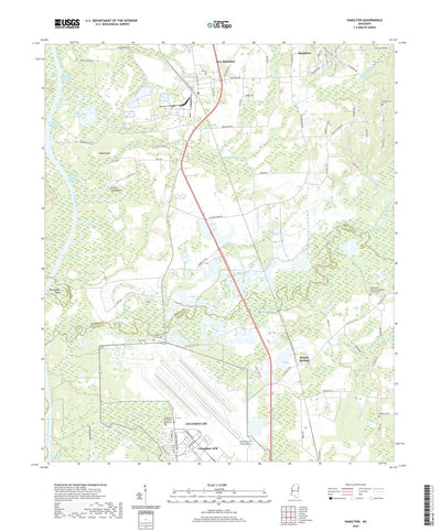 United States Geological Survey Hamilton, MS (2020, 24000-Scale) digital map