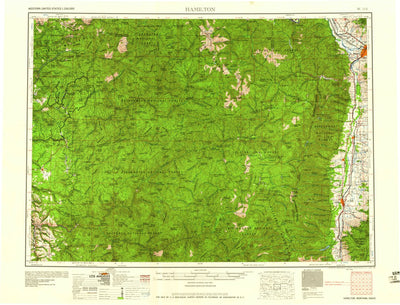 United States Geological Survey Hamilton, MT-ID (1960, 250000-Scale) digital map