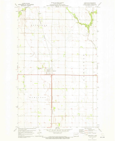 United States Geological Survey Hamilton, ND (1971, 24000-Scale) digital map