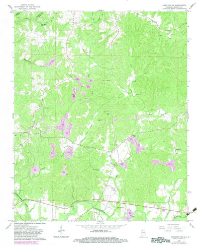 United States Geological Survey Hamilton NE, AL (1967, 24000-Scale) digital map