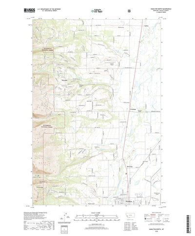 United States Geological Survey Hamilton North, MT (2020, 24000-Scale) digital map