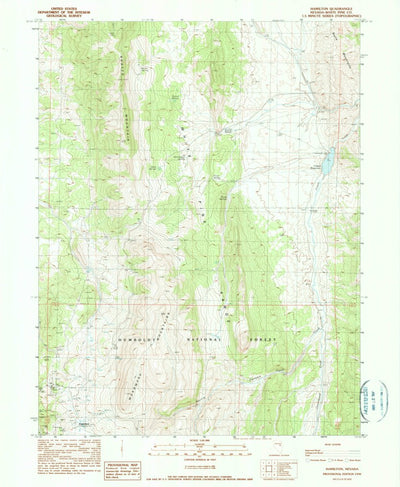 United States Geological Survey Hamilton, NV (1990, 24000-Scale) digital map
