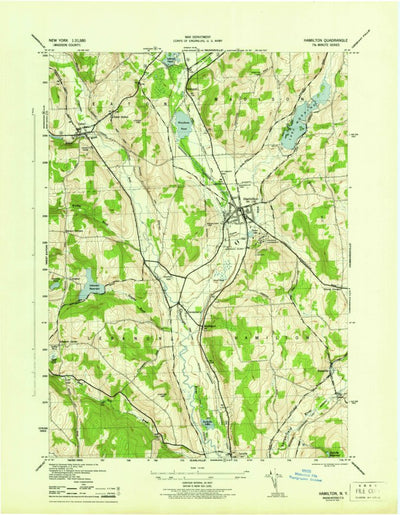 United States Geological Survey Hamilton, NY (1944, 31680-Scale) digital map