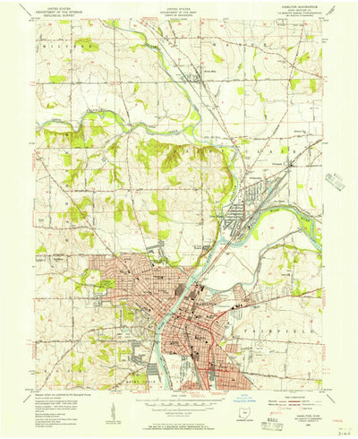 United States Geological Survey Hamilton, OH (1955, 24000-Scale) digital map