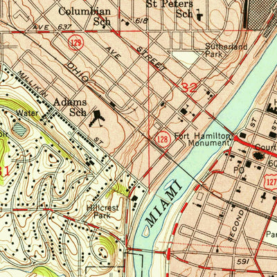 United States Geological Survey Hamilton, OH (1955, 24000-Scale) digital map