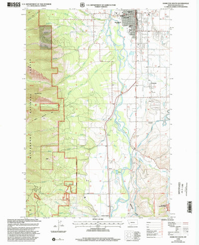 United States Geological Survey Hamilton South, MT (1998, 24000-Scale) digital map