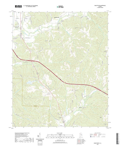United States Geological Survey Hamilton SW, AL (2020, 24000-Scale) digital map