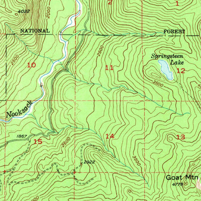 United States Geological Survey Hamilton, WA (1952, 62500-Scale) digital map