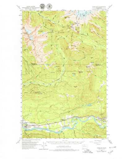 United States Geological Survey Hamilton, WA (1973, 62500-Scale) digital map