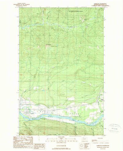 United States Geological Survey Hamilton, WA (1989, 24000-Scale) digital map