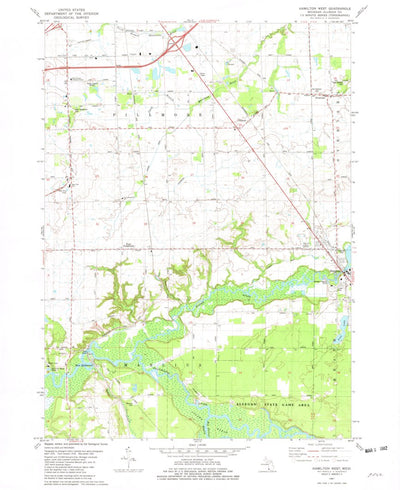 United States Geological Survey Hamilton West, MI (1981, 24000-Scale) digital map