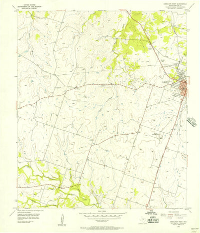 United States Geological Survey Hamilton West, TX (1956, 24000-Scale) digital map