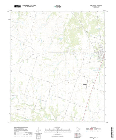 United States Geological Survey Hamilton West, TX (2022, 24000-Scale) digital map