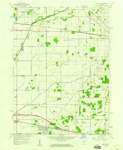 United States Geological Survey Hamlet, IN (1958, 24000-Scale) digital map