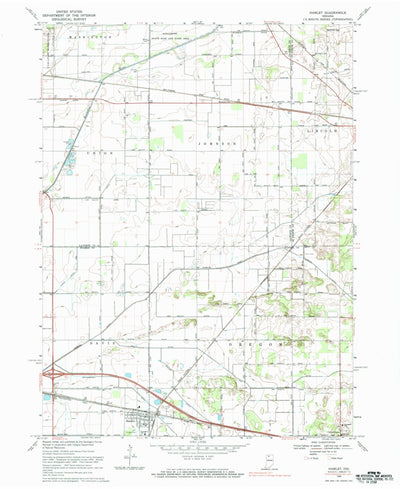 United States Geological Survey Hamlet, IN (1969, 24000-Scale) digital map