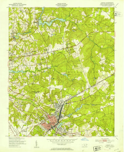 United States Geological Survey Hamlet, NC (1949, 24000-Scale) digital map