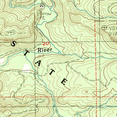 United States Geological Survey Hamlet, OR (1984, 24000-Scale) digital map