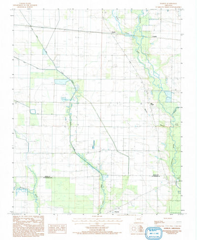 United States Geological Survey Hamlin, AR (1984, 24000-Scale) digital map