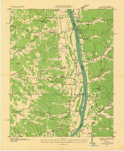 United States Geological Survey Hamlin, KY-TN (1936, 24000-Scale) digital map