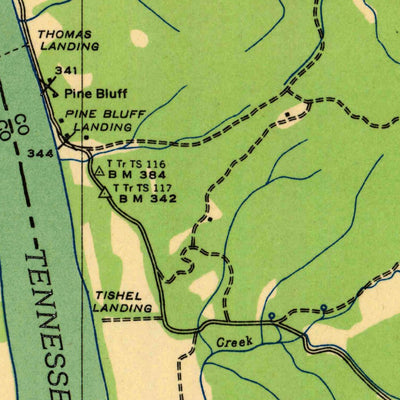 United States Geological Survey Hamlin, KY-TN (1936, 24000-Scale) digital map