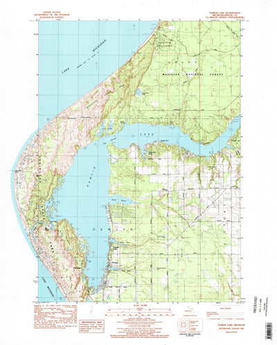 United States Geological Survey Hamlin Lake, MI (1982, 25000-Scale) digital map