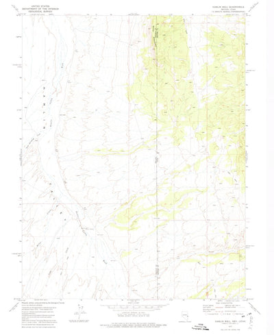 United States Geological Survey Hamlin Well, NV-UT (1972, 24000-Scale) digital map
