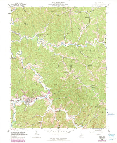 United States Geological Survey Hamlin, WV (1958, 24000-Scale) digital map