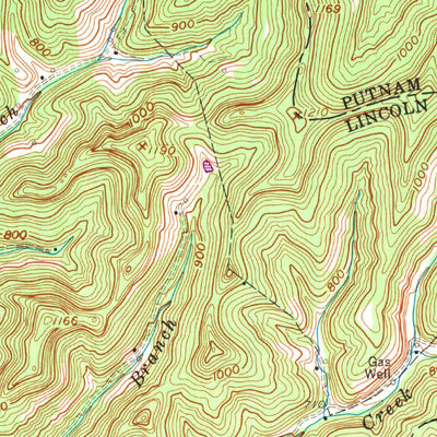 United States Geological Survey Hamlin, WV (1958, 24000-Scale) digital map