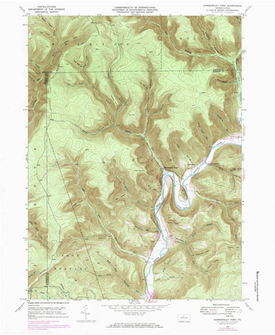 United States Geological Survey Hammersley Fork, PA (1946, 24000-Scale) digital map