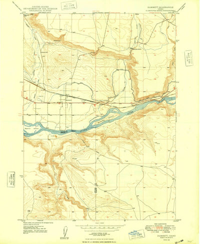 United States Geological Survey Hammett, ID (1948, 24000-Scale) digital map