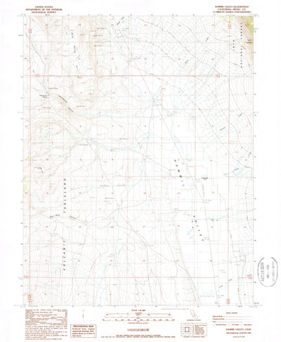 United States Geological Survey Hammil Valley, CA (1987, 24000-Scale) digital map