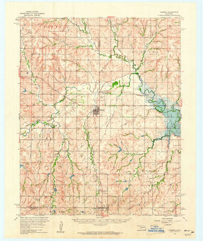 United States Geological Survey Hammon, OK (1960, 62500-Scale) digital map