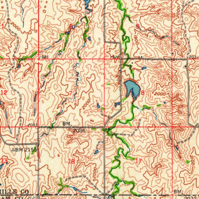 United States Geological Survey Hammon, OK (1960, 62500-Scale) digital map
