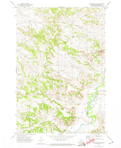 United States Geological Survey Hammond Draw, MT (1971, 24000-Scale) digital map