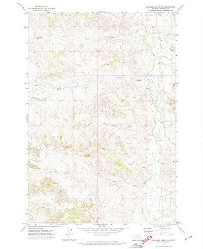 United States Geological Survey Hammond Draw NW, MT (1971, 24000-Scale) digital map