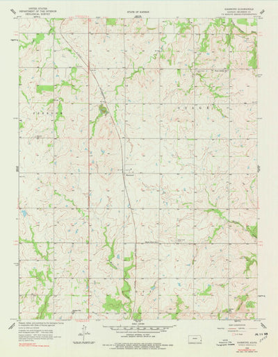 United States Geological Survey Hammond, KS (1958, 24000-Scale) digital map