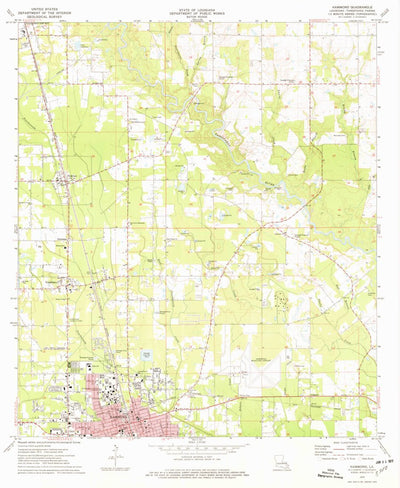 United States Geological Survey Hammond, LA (1974, 24000-Scale) digital map