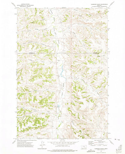 United States Geological Survey Hammond Ranch, MT (1972, 24000-Scale) digital map