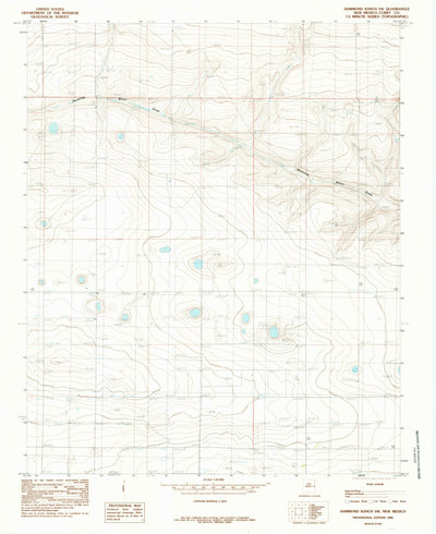 United States Geological Survey Hammond Ranch SW, NM (1985, 24000-Scale) digital map