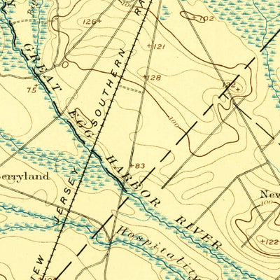 United States Geological Survey Hammonton, NJ (1894, 62500-Scale) digital map