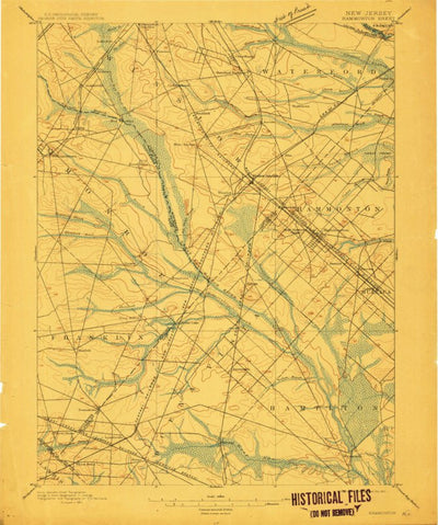 United States Geological Survey Hammonton, NJ (1898, 62500-Scale) digital map
