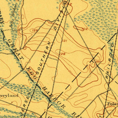 United States Geological Survey Hammonton, NJ (1898, 62500-Scale) digital map