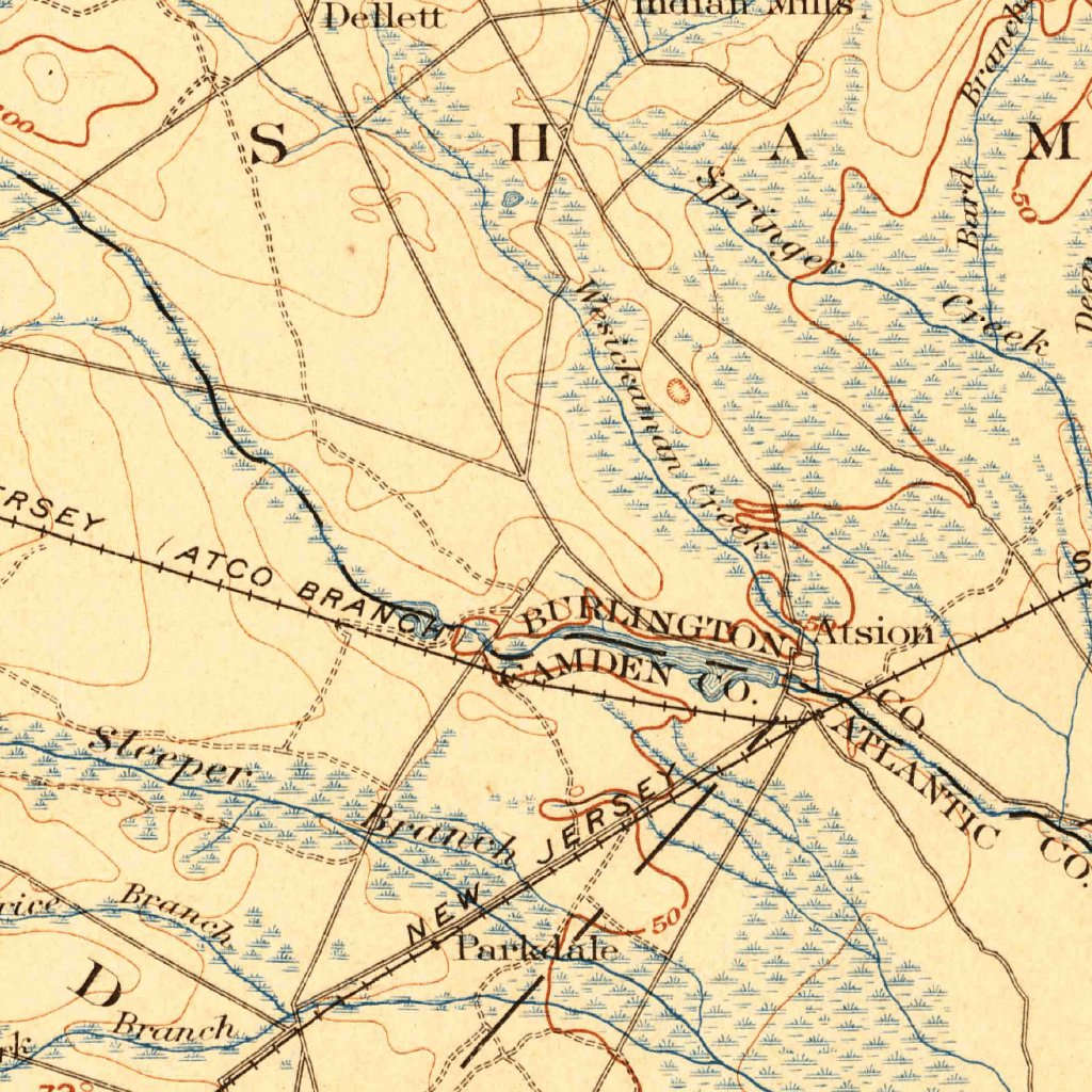 Hammonton, NJ (1900, 125000-Scale) Map by United States Geological ...