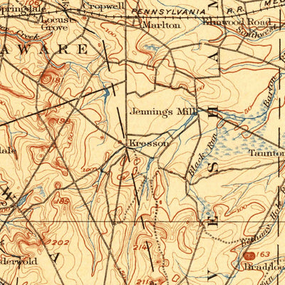 United States Geological Survey Hammonton, NJ (1900, 125000-Scale) digital map