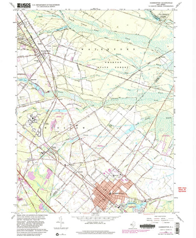 United States Geological Survey Hammonton, NJ (1966, 24000-Scale) digital map