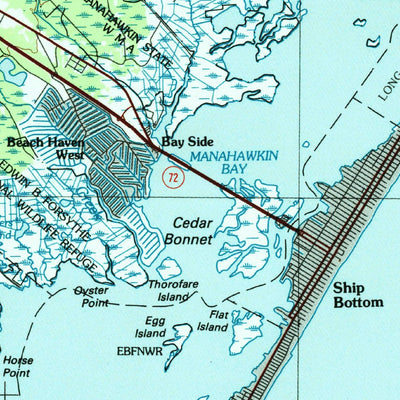 United States Geological Survey Hammonton, NJ (1984, 100000-Scale) digital map