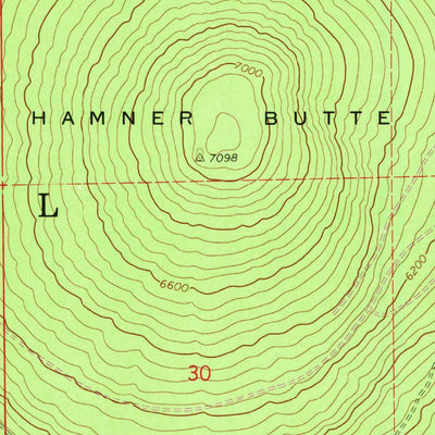 United States Geological Survey Hamner Butte, OR (1963, 24000-Scale) digital map